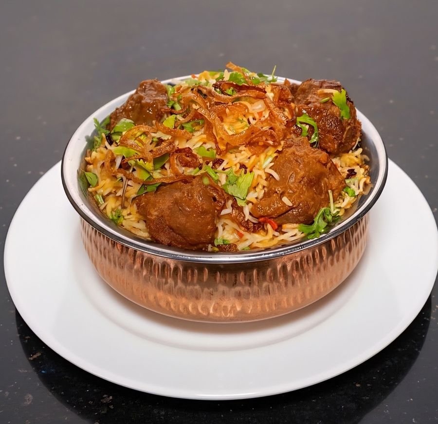 Hyderabadi Goat Dum Biryani at Tadka Biryani & Tandoor, Morrisville NC