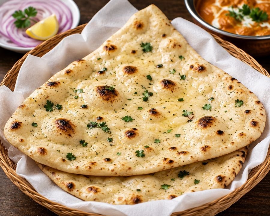 Butter Naan at Tadka Biryani & Tandoor, Morrisville NC