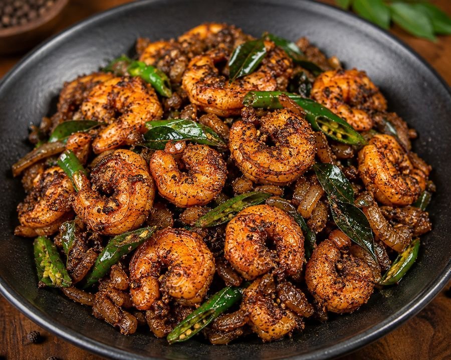 Shrimp Pepper Fry at Tadka Biryani & Tandoor, Morrisville NC